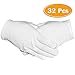PAXCOO 16 Pairs White Cotton Gloves 8