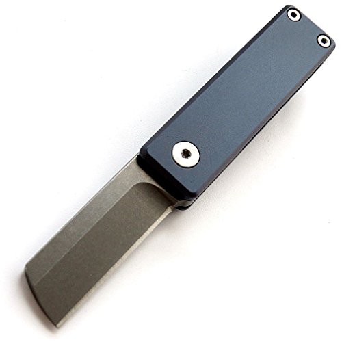 Eafengrow S35VN Blade EDC Mini Folding Camping Knives, Titanium Alloy Handle Tactical Survival Pocket Knives Camping Hunting Key EDC Tool (blue)