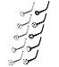 ORAZIO 10PCS 18G 316L Stainless Steel Nose Stud Rings L-Shape Labret Nose Studs Bone CZ Opal Piercing Jewelry Silver-tone and Black