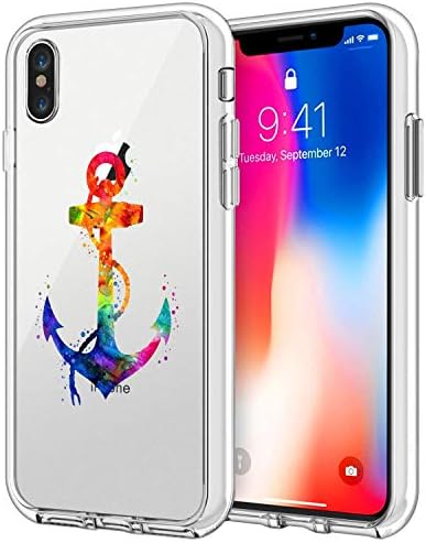 BOCAIGS Phone Case for iPhone Xs Max Anchor Clear Soft TPU Bumper Transparent Scratch Resistant Protective Case for iPhone Xs Max
