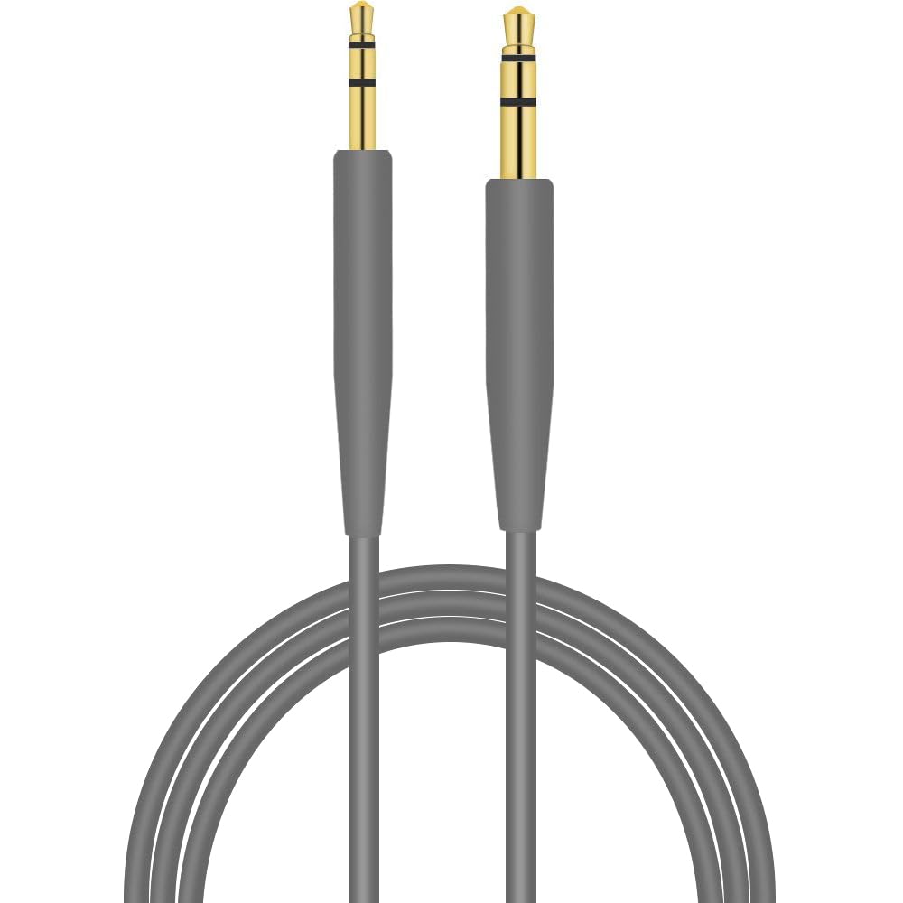 baolongking 2.5mm to 3.5mm cable, Bose Headphone Cable, Stereo Jack Cable, Replacement Headphone Audio Wire Compatible with Bose QC 35 / QC35 II / QC25 / OE2, JBL E45BT E55BT E65BTNC (gray)