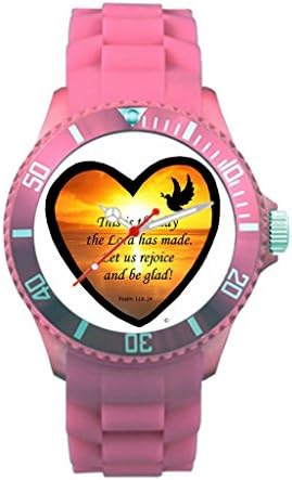ThirTeen - Psalm 118 24 Plastic Watch Cuff Pink