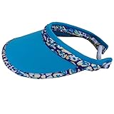 Monterey Club Ladies Geometric Print Block Headache Free Visor #V571 (Bluebird, Size:UNI)