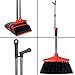 Improved Thick Bristled Extendable 62-inch Broom and Dustpan Set, Easy Setup & Lightweight Lobby, Kitchen, Office or Room Broom to Clean Floors and Ceilings