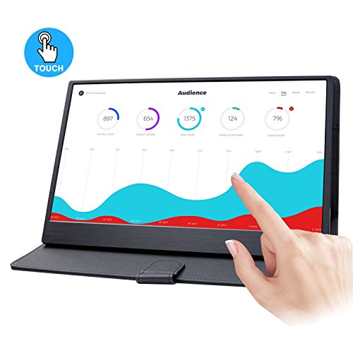 WIMAXIT Portable Touch Monitor, 13.3 Inch Ultrathin IPS 1920X1080 16:9 Display,10 Points Capacitive Touch,HDMI/Two Type-C(USB C)/ Built-in Speakers Gaming Monitor for Raspberry Pi PS3/PS4/Xbox 360 PC
