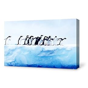 Canvas Wall Art for Living Room,Bedroom Home Artwork Paintings Animal in Snowy Day Ready to Hang - 12x18 inches