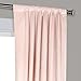 HPD Half Price Drapes Heritage Plush Velvet Curtains 96 Inches Long Room Darkening Curtains for Bedroom & Living Room 50W x 96L, (1 Panel), Ballet Pink