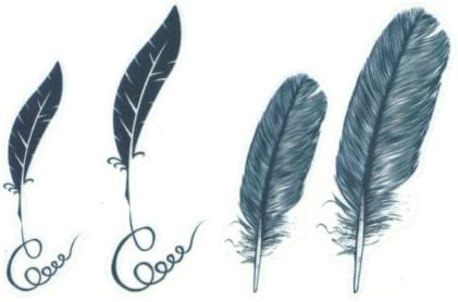 Amazon Co Jp Hsp タトゥー シール 2枚 セット ウィング 羽根 ペン Tattoo ジュエリー