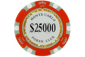 THE POKER STORE Monte Carlo Smooth 14 Gram Poker Chips - 100 Poker Chips