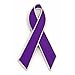 PinMart Purple Domestic Violence Awareness Ribbon Enamel Lapel Pin