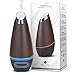 SmartMist Aromatherapy Essential Oil Diffuser - Modern Wood Finish, Auto Shut-off, LED Lights, 3 Mist Settings for Aroma - Ultrasonic Cool Air Purifier Humidifier for Room