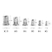 Sutemribor 304 Stainless Steel Flat Head Threaded Rivetnut Insert Nutsert Rivet Nut Assortment Kit 120 Pieces, 6 Sizes - M3 M4 M5 M6 M8 M10