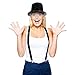 Windy City Novelties 12 Pack Black Plastic Top Hats