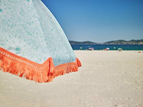 EZPELETA Sonnenschirm Bora Bora für Strand, Terrasse und den Garten, faltbar und tragbar, Sonnenschutz UPF 50+, Bedruckt… – Bild 4