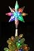 National Tree Company Pre-lit Artificial Christmas Tree Topper | Includes Pre-strung Multi-Color LED Lights | Bethlehem Star - 11 Inch, Multi-Color
