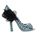 SandT Collection Glam Shoe 8 Ring Holder with Flower - Turquoise