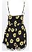 Relipop Women Summer Floral Romper Casual Spaghetti Strap Sleeveless Party Evening Mini Short Jumpsuit Black