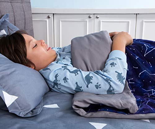 image for Florensi Weighted Blanket for Kids with Removable Bamboo Duvet Cover (