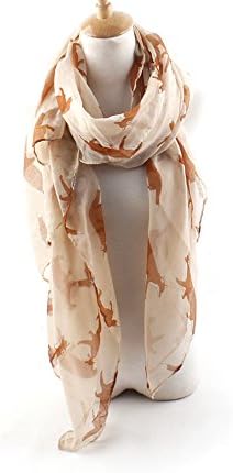 ctshow fox Print Voile Print Scarf Fashionable Women Scarves shawl