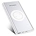 POWERADD Wireless Charger Power Bank, QiPower 10000mAh Aluminum Shell Qi Wireless Portable Charger with Type C Input & Output for X, 8, 8 Plus, Galaxy S9, S8 and More - Silver