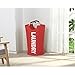 DOKEHOM 82L Large Laundry Basket (6 Colors), Collapsible Fabric Laundry Hamper, Foldable Clothes Bag, Folding Washing Bin (Red, L)