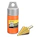 Drillpro Titanium Step Drill Bit Cone Drill Bits, High Speed Steel 10 Steps 1/4” to 1-3/8”
