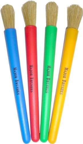 Major Brushes Coloured Junior Chubby Brushes - Pack of 20
