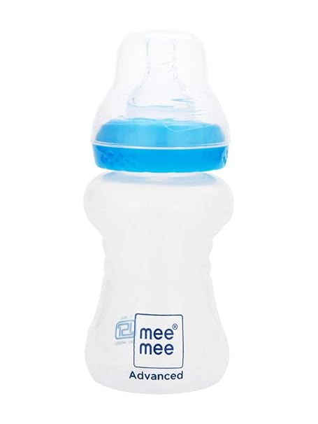 Mee Mee Premium Baby Feeding Bottle (125 ml, Light Blue)