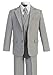 OLIVIA KOO Boys Solid 5-Piece Formal Suit Set With Matching Neck Tie Silver 8