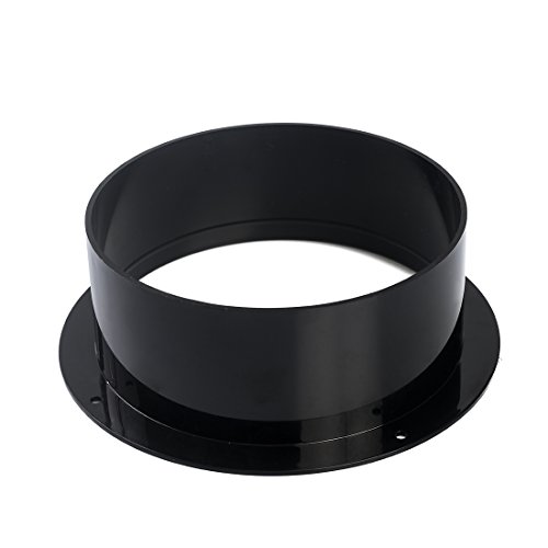 Hon&Guan 4" Duct Connector, Plastic Straight Pipe Flange for Heating Cooling Ventilation System(100mm)