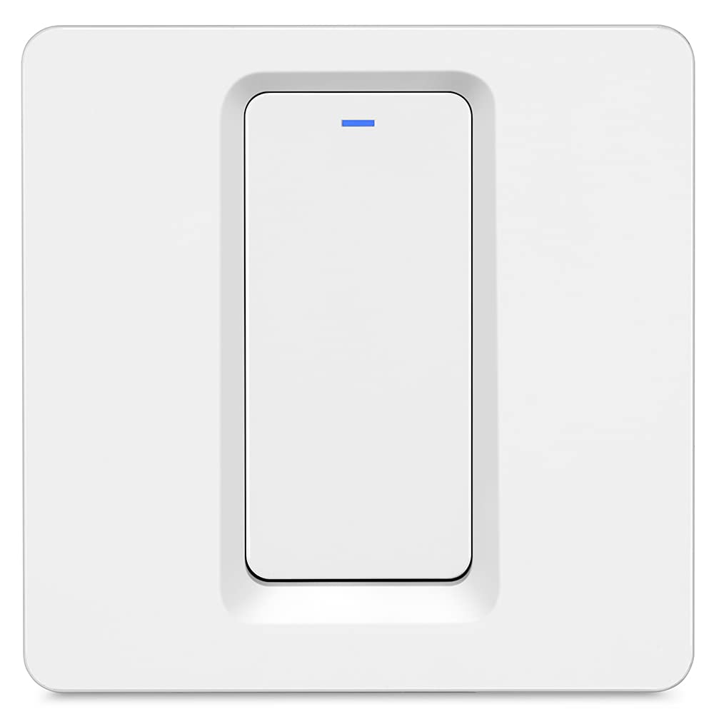 LNL WiFi Smart Light Switch, Alexa Smart Light Switch with Remote Control and Timer, Compatible with Alexa, Google Assistant and IFTTT, Easy Installation, Neutral Wire Required (1 Way 1 Gang)