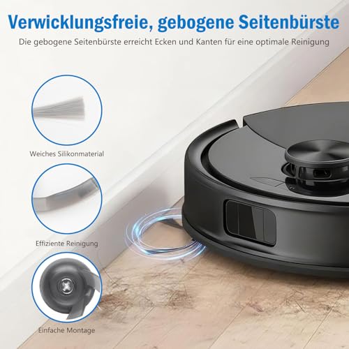 LOVOBO Roborock Q10 S5+ / Q10 S5 Roborock Robot Vacuum Cleaner Accessories Set 1 x Main Brush 4 x Side Brushes 4 x Dust Bags 4 x HEPA Filters 2 x Cleaning Accessories