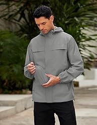 COOFANDY Men's Rain Jacket Waterproof Lightweight