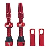 BWSHLF Red Tubeless Presta Valve Stem 40mm