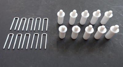 PLANTATION SHUTTER REPAIR KIT : 10 Tilt Rod Louvers Staples + PLUS + 10 Spring Loaded Shutter Pins by Shutter Repair Kit