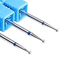 MZCMSL 3PCS Nail Drill Bits Small Ball Diamond Burr Nail Art Tools For Cuticle Clean