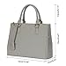 Hynes Victory Womens Classy Satchel Handbag Grey, Grey, Size One Size