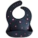 Mushie Silicone Baby Bib | Adjustable Fit Waterproof Bibs (Sea Shells Smoke)
