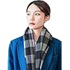 Hottime 100% Cashmere Plaid Scarf for Women Men - Super Soft Pashmina Grid Scarves Gift for Christmas Birthday