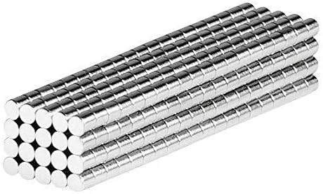 Magnetic Tiny Stick Fastener Adhesive Holder Lifter 2mm (5/64") Small Round Disc Cylinder Magnets (500)