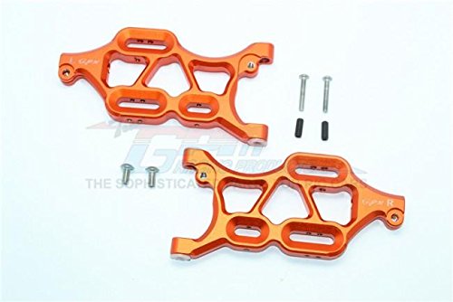 Thunder Tiger Truck K-ROCK MT4-G5 Upgrade Parts Aluminum Front Lower Arms - 1Pr Set Orange