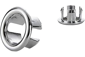 Bathroom Basin Sink Overflow Cover, Round Hole Design, Rings Sink Overflow Round Basin Trim Drain Cap Cover Remplacement for 