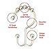 2lbDepot Double Sided Shower Curtain Hooks, Decorative Brushed Nickel Shower Curtain Hooks Rust Proof, Premium Stainless Steel Metal Hooks, Easy Glide Rollers, Set of 12 Curtain Rod Rings