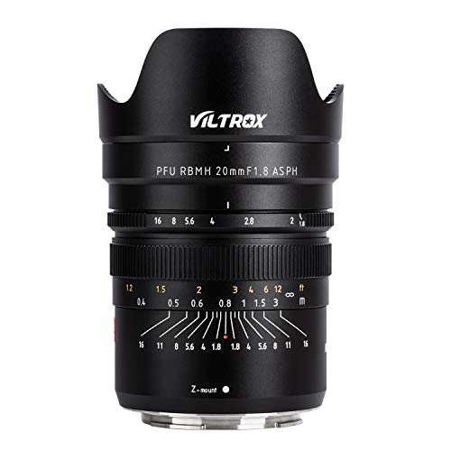 VILTROX 20mm f1.8 Full Frame WideAngle Fixed/Prime Lens for Nikon Z Mount Mirrorless Cameras Z7