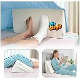 Mistuki Blanket Lifter for Feet in Bed, Foot Bed Cradle Post Surgery, Sheet Elevation Wedge Foot Tent, Blanket Support Holder Foam Block, Toes Pain Knee Gypsum Legs Recovery Supplies(Heighten, Widen)