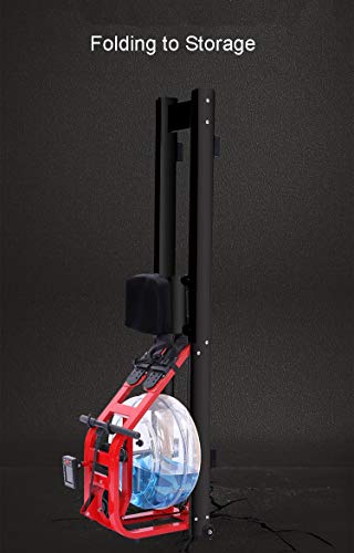 Rowing-machine-Water-Trac-Glider-Cardio-Fitness-Equipment-Water-Resistance-with-LCD-Display-440-LB-Weight-Capacity-for-Home-Gym-Color-One-Rail-Silver