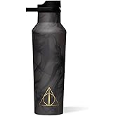Corkcicle Harry Potter Sport Canteen - Insulated Stainless Steel Water Bottle - Compact & Travel-Friendly - Durable - BPA Free - Non-Slip Silicone Base - Easy Grip - 20 oz - Deathly Hallows