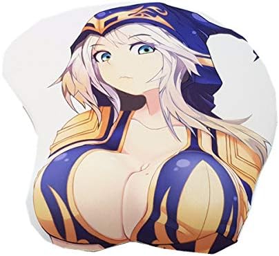 League of Legends Ashe Gaming 3D Mouse Pad with Silicone Gel Boobs Wrist Rest 2621.5cm