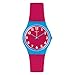Swatch Women's 'Blue Lampone' Quartz Plastic and Silicone Casual Watch, Color:Pink (Model: GS145)
