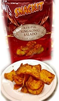 Keripik Singkong Balado (Cassava Chips w Belado Sauce) 3.5oz (Pack of 6)